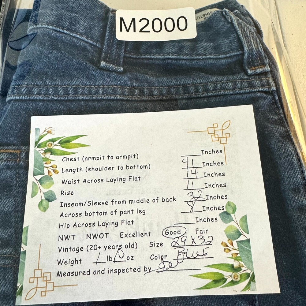 Carhartt 381-83 Jeans Men's 29x32 Blue Denim Relaxed Fit Workwear 100% Cotton - Picture 8 of 9